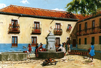 PlazaCarretas,Fuente.1949.jpg
