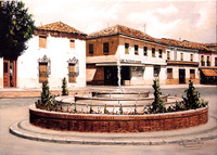 Plaza General Palacio. Fuente ornamental (años 60)