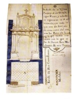 Trazas de la portada de Santa María Magdalena realizadas por Blas García del Espíritu Santo